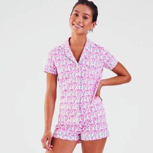 Roller Rabbit Lovely Monkey Pink Polo PJ Set - Like New!